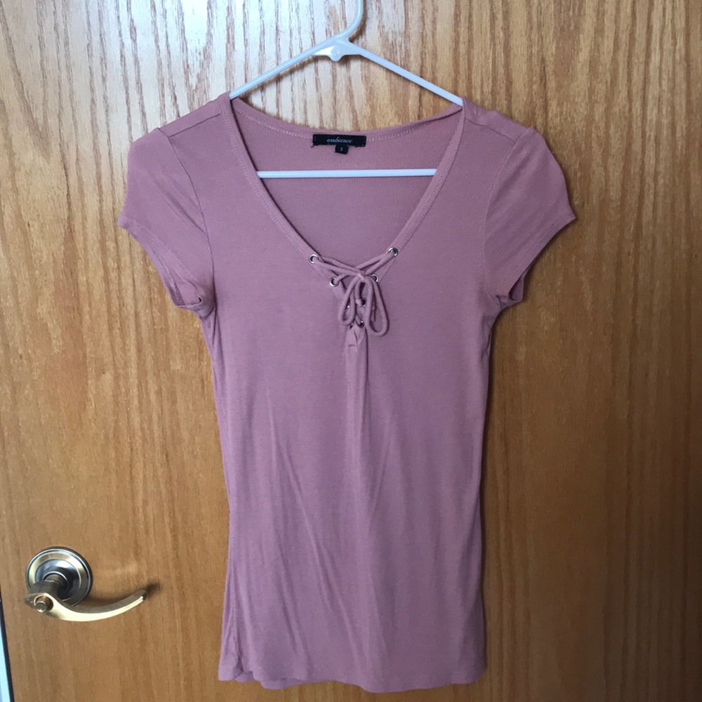 nude pink shirt